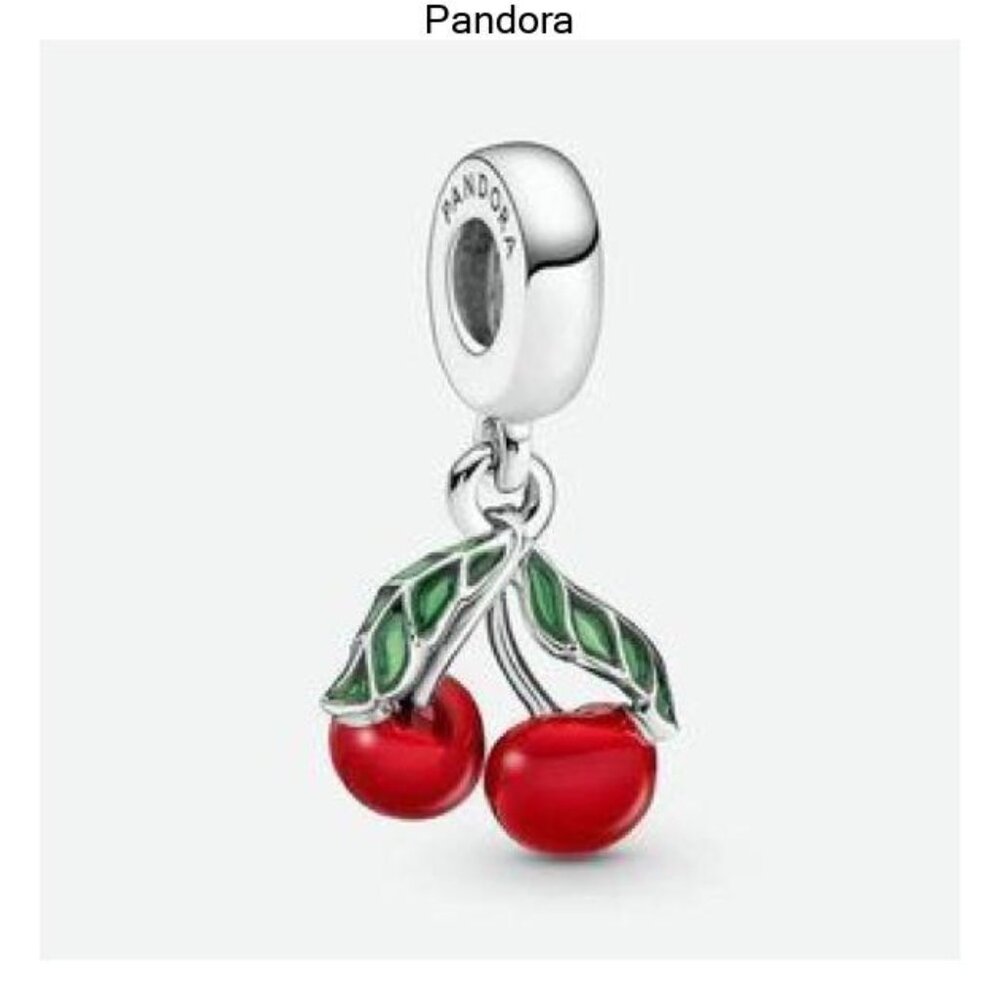 Pandora Asymmetrical Cherry Fruit Dangle Charm
